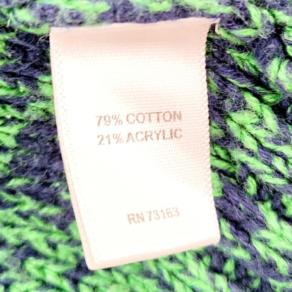 Spense Knits Green & Blue Long-sleeve Open Front Pockets Cardigan Women’s Sz M - Picture 6 of 7